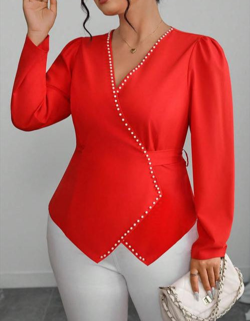 blouse red r
