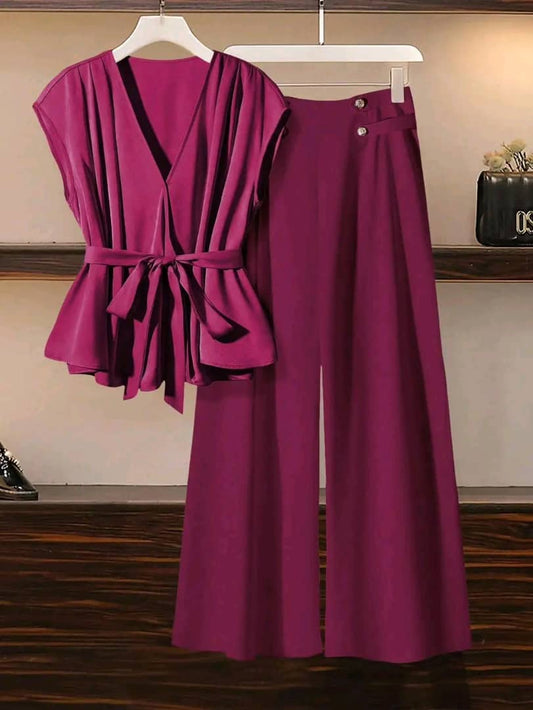 Ensemble rouge bordeau